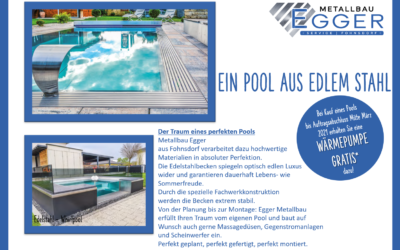 Ein Pool aus Edlem Stahl